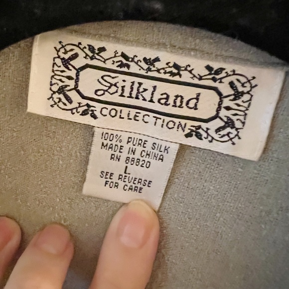 Vintage raw silk button tank - Picture 4 of 6